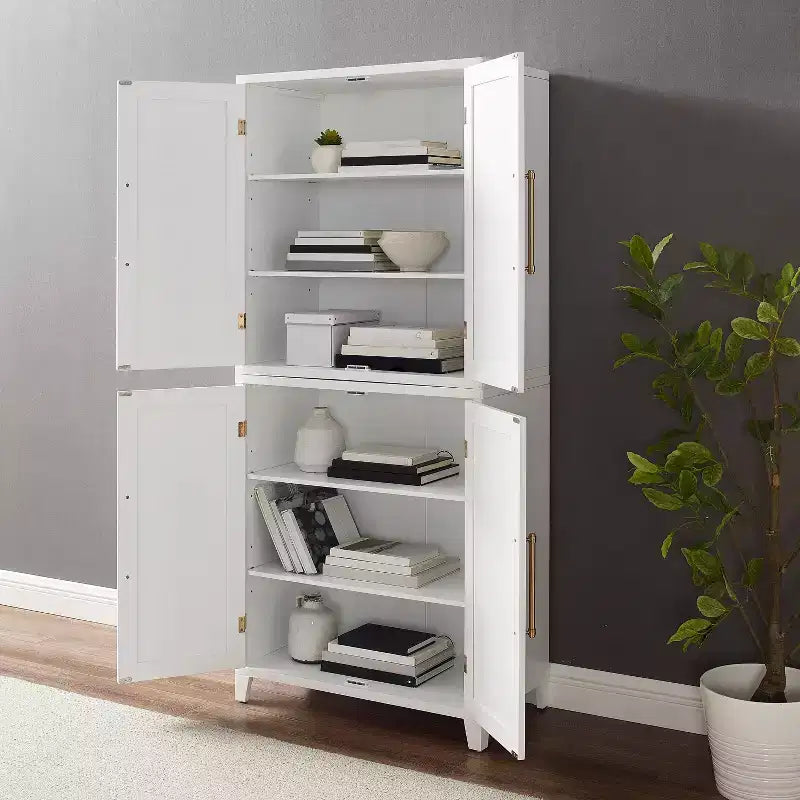 Armoire de rangement de cuisine blanche