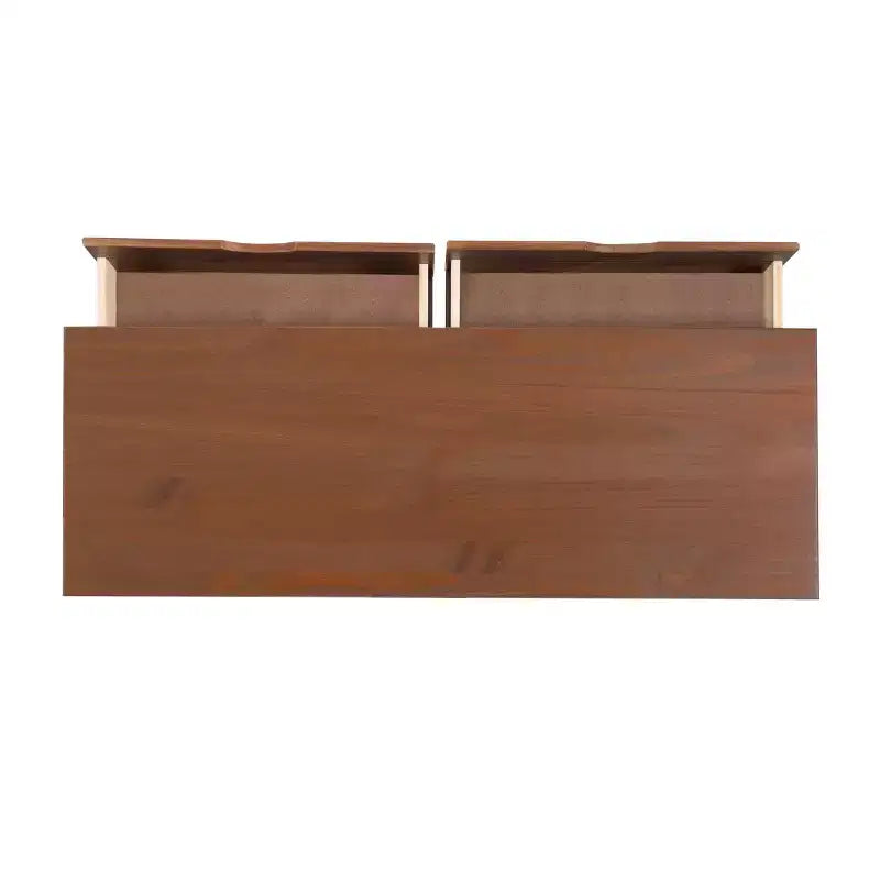 Commode à 6 tiroirs en noyer, bois massif, style Mid-Century Modern : Rangement de chambre