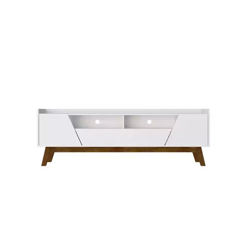Marcus Mid-Century Modern 4 Shelf TV Stand for TVs up to 70" Entertainment Center Media Console - Manhattan Comfort