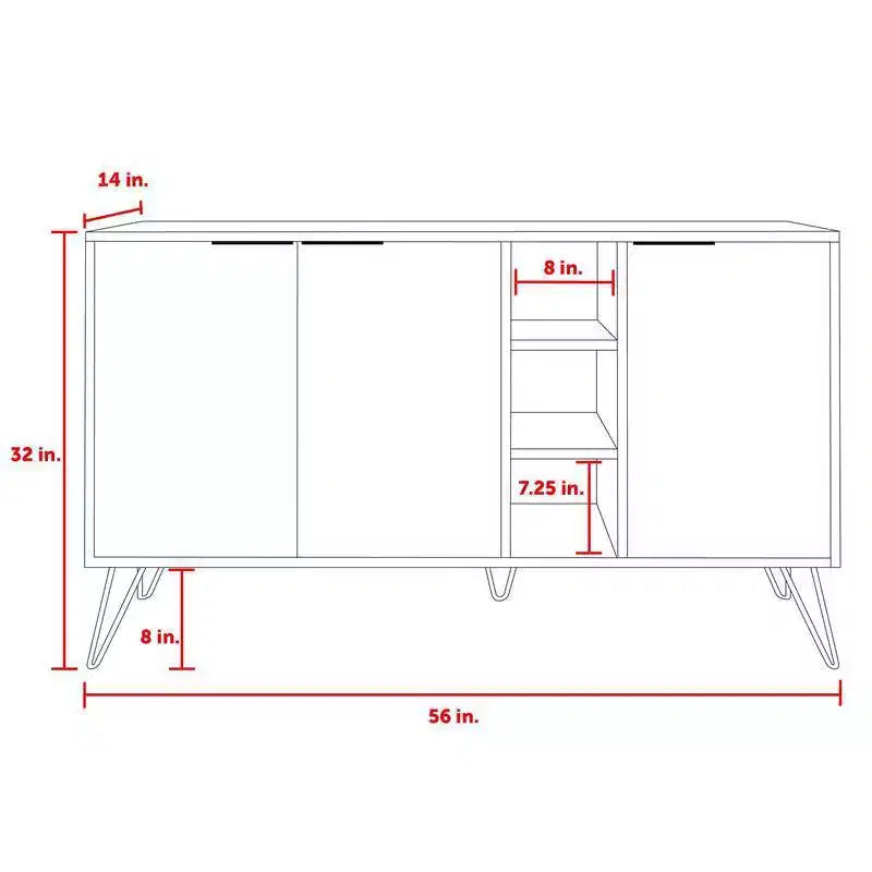 Console de rangement en chêne clair Niche