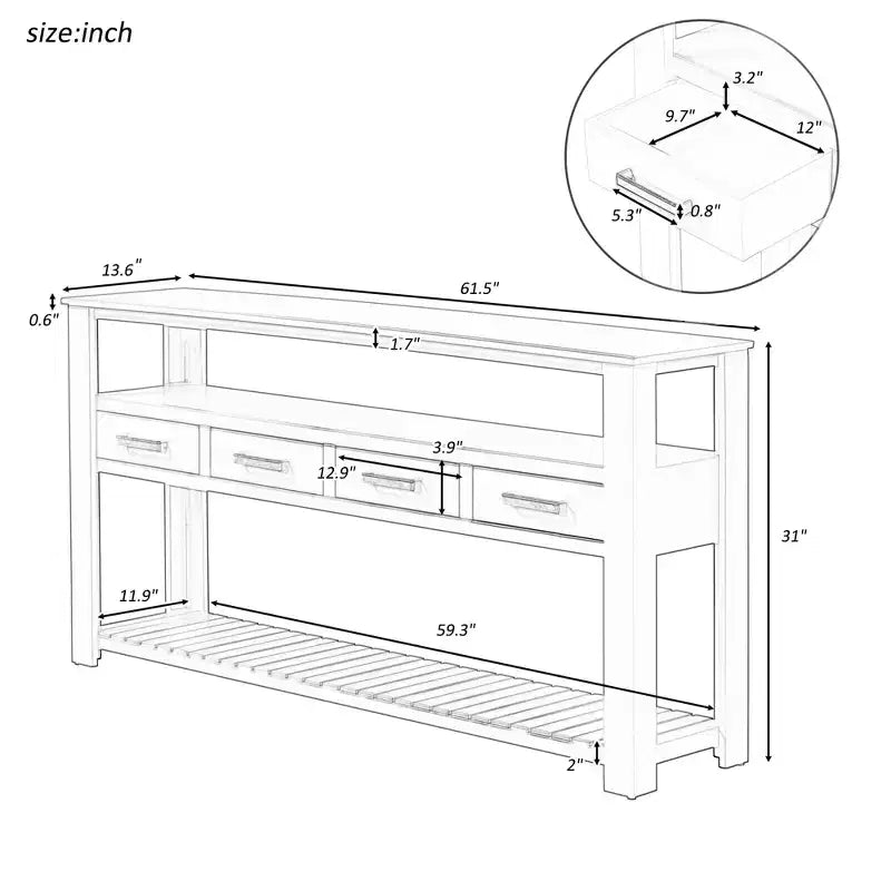 Console moderne / Table d'appoint pour salon