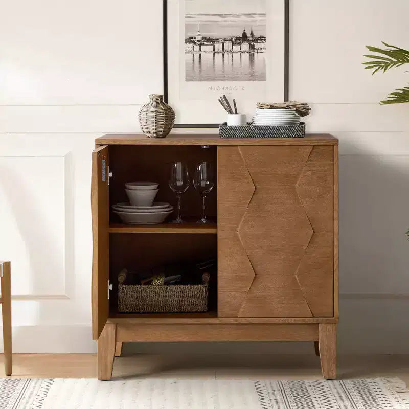 Buffet haut à 2 portes avec étagères réglables