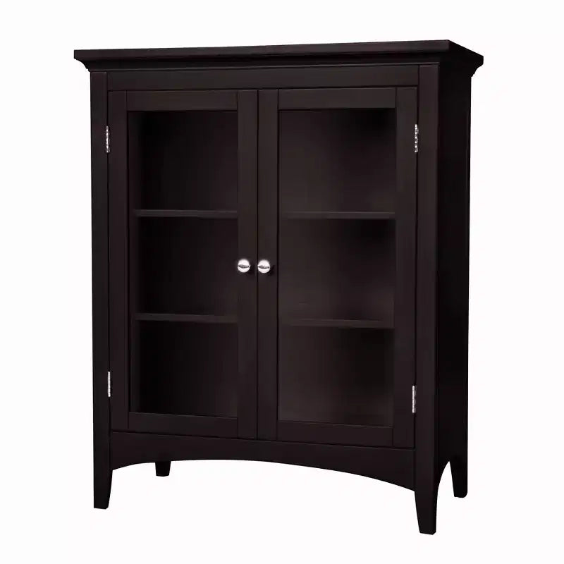 Meuble de rangement autoportant avec portes vitrées