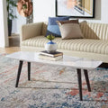 Table basse - Blanc/Brun foncé