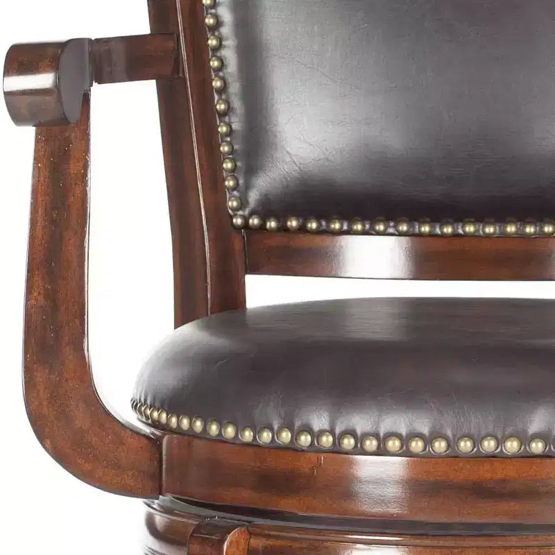 Tabouret de bar avec décorations à rivets