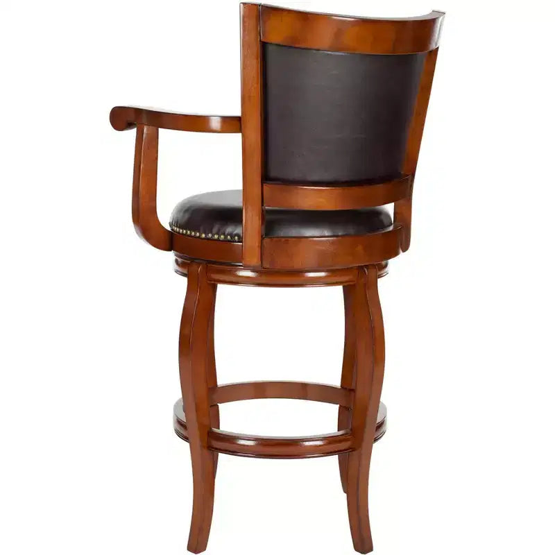 Tabouret de bar avec décorations à rivets