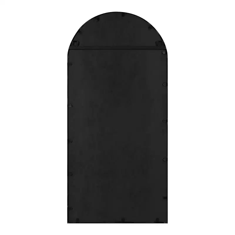 Miroir de fenêtre en métal cintré noir
