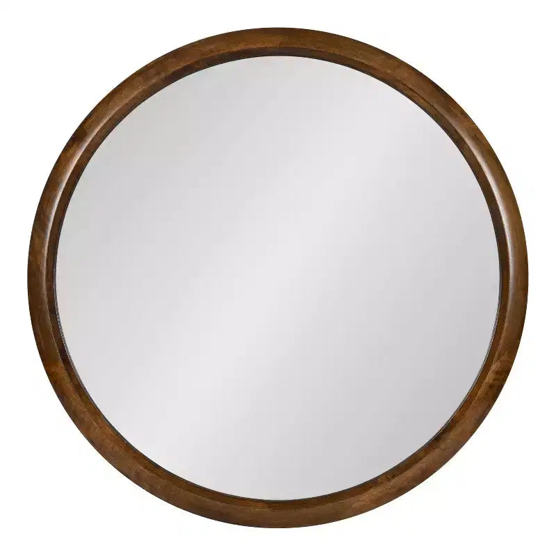 Miroir mural en bois courbé Noyer Brun