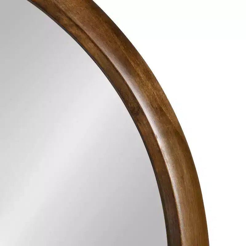 Miroir mural en bois courbé Noyer Brun
