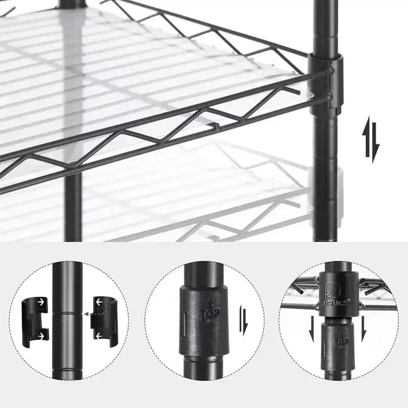Étagère métallique à 5 niveaux pour cuisine