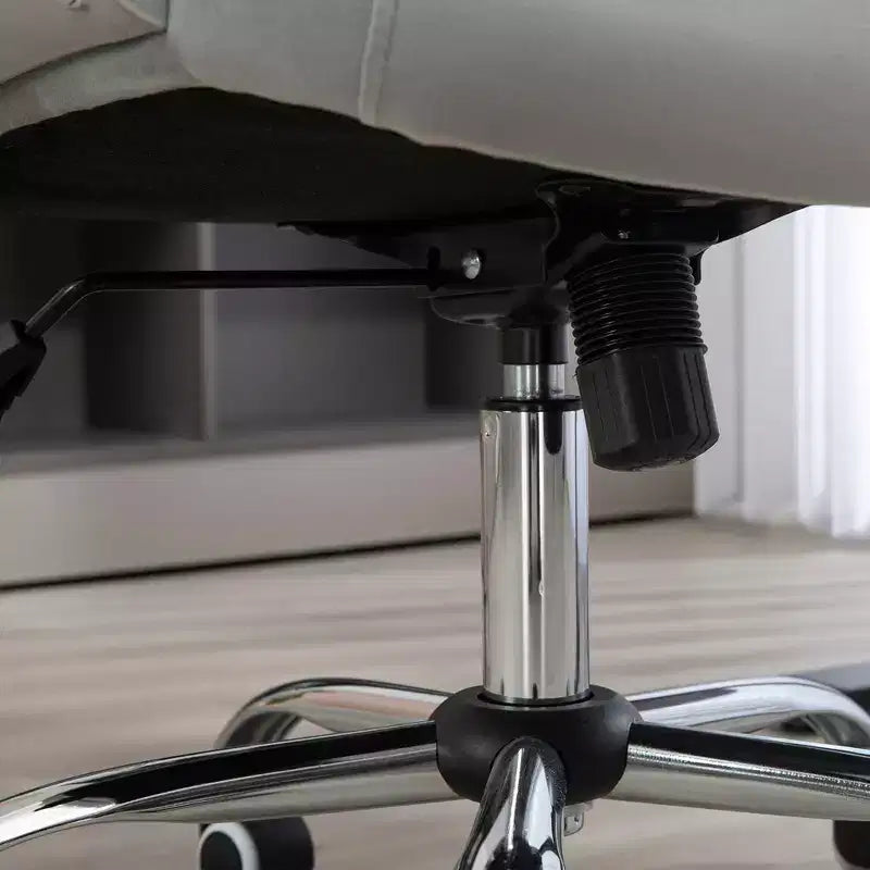 Chaise de bureau à domicile en velours avec capitonnage et boutons