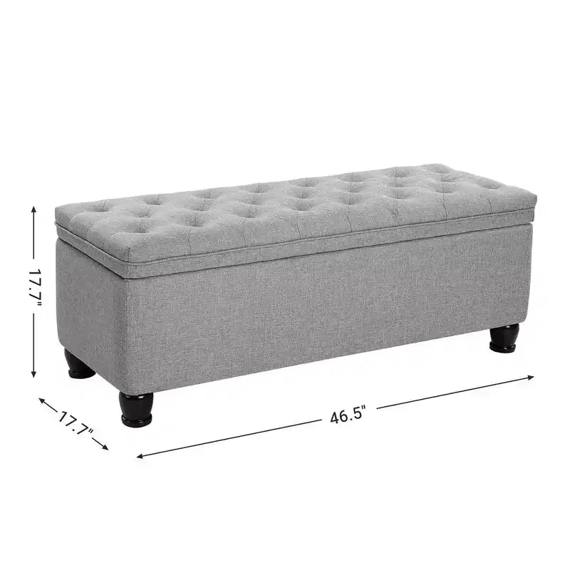 Banc Ottoman de Rangement Long, Tabouret de Bout de Lit avec Rangement, Capacité de Charge Solide