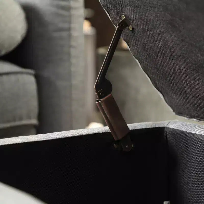 Banc Ottoman de Rangement Long, Tabouret de Bout de Lit avec Rangement, Capacité de Charge Solide
