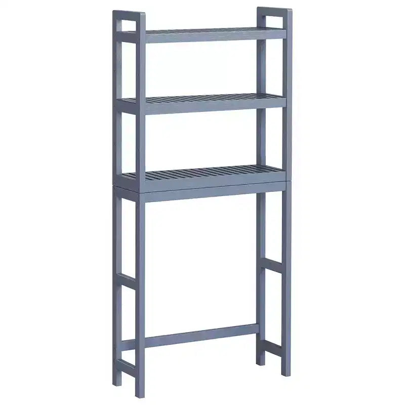 Meuble de rangement 3 niveaux en bambou à poser au-dessus des toilettes