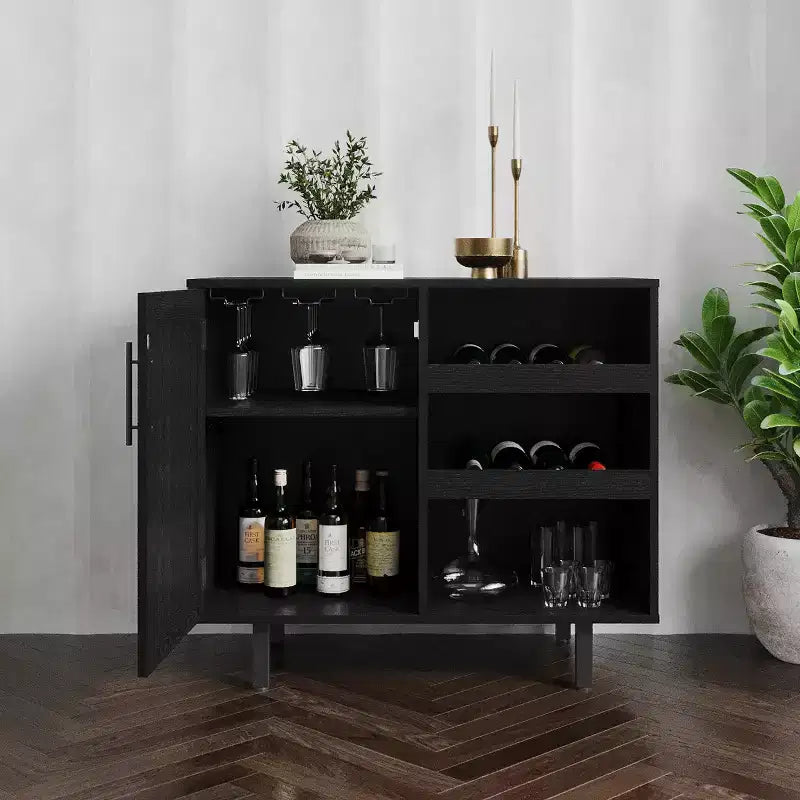 Meuble Bar et Buffet Classique avec Meuble Bas à Porte Unique Style Shaker