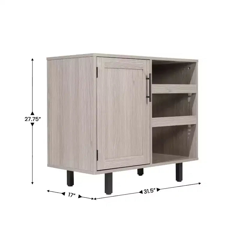 Meuble Bar et Buffet Classique avec Meuble Bas à Porte Unique Style Shaker