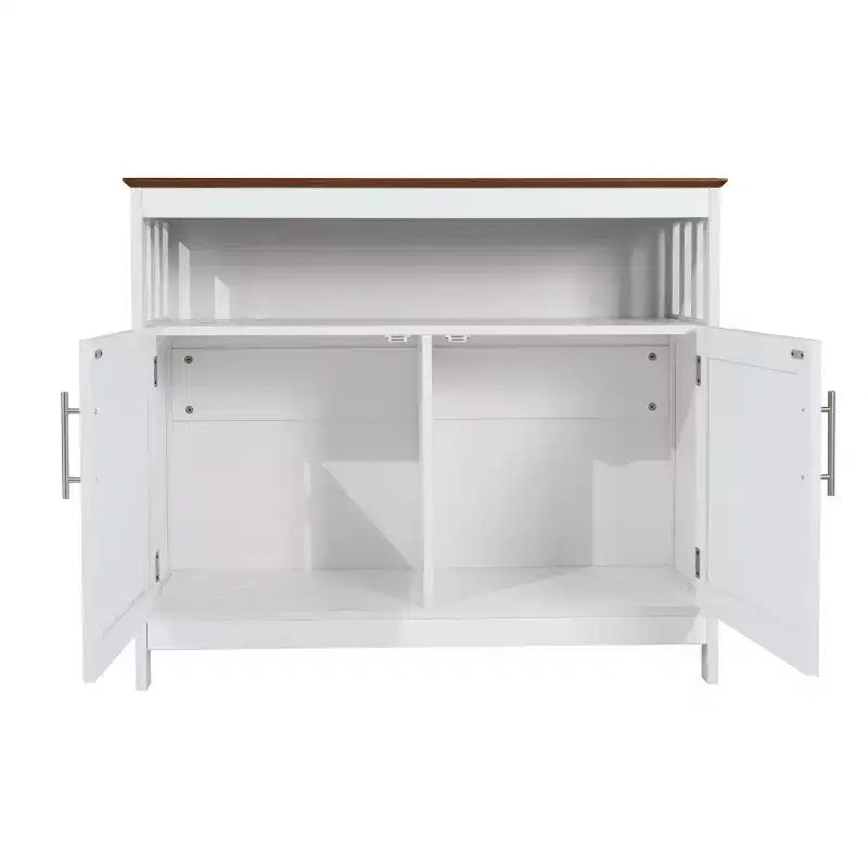 Buffet et vaisselier avec armoire de rangement et étagère supérieure