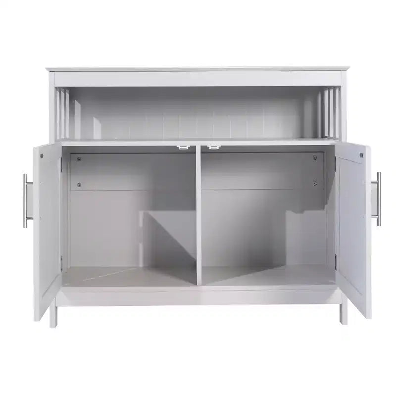 Buffet et vaisselier avec armoire de rangement et étagère supérieure