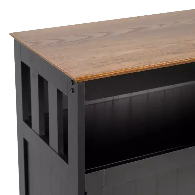 Buffet et vaisselier avec armoire de rangement et étagère supérieure