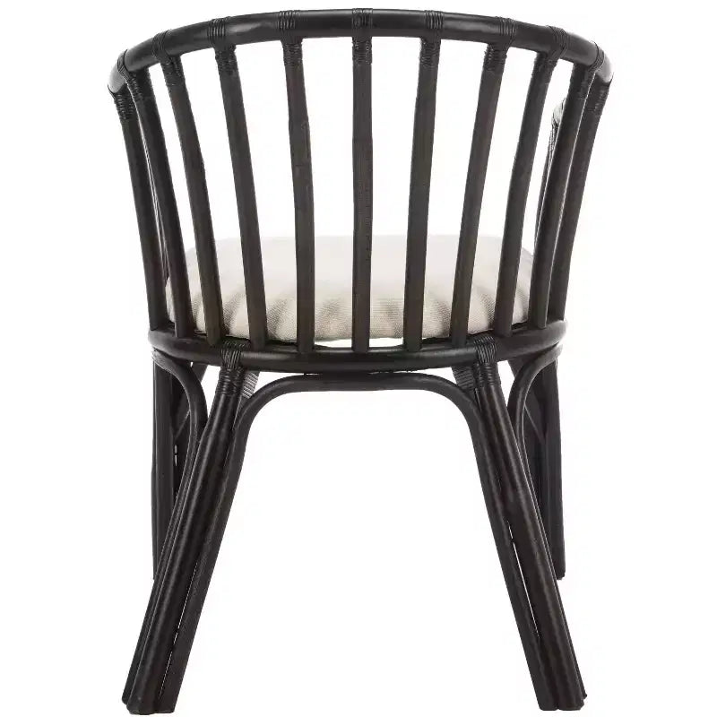 Fauteuil marron foncé/blanc
