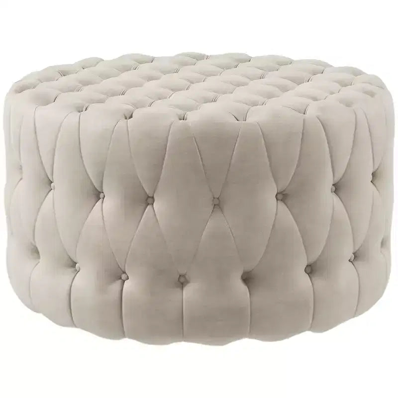 Ottoman capitonné en velours, repose-pieds rembourré, table basse ottomane
