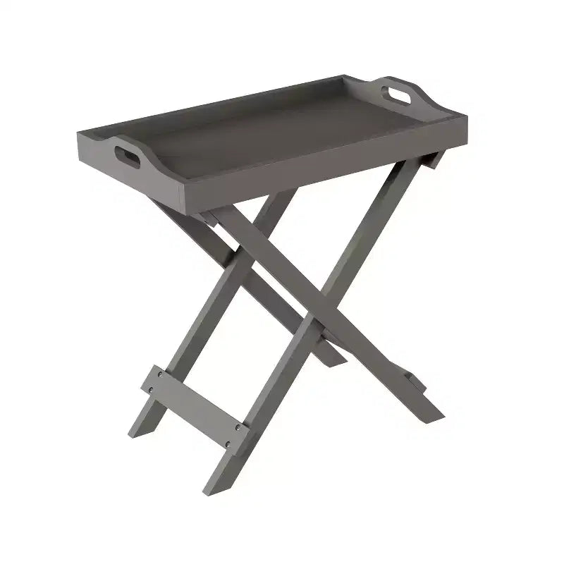 Table d'appoint pliante - Table de chevet contemporaine portable en bois