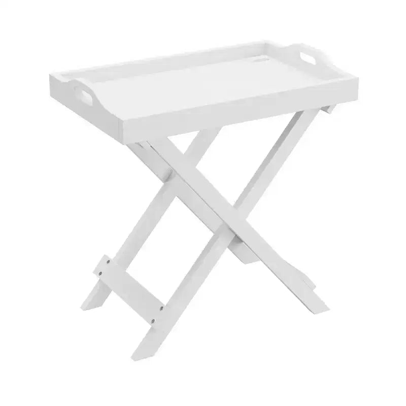 Table d'appoint pliante - Table de chevet contemporaine portable en bois