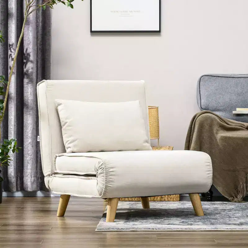 Fauteuil Convertible Lit 2-en-1 Canapé-Lit Multifonctionnel