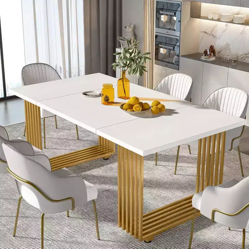 Table à manger moderne pour 6-8 personnes