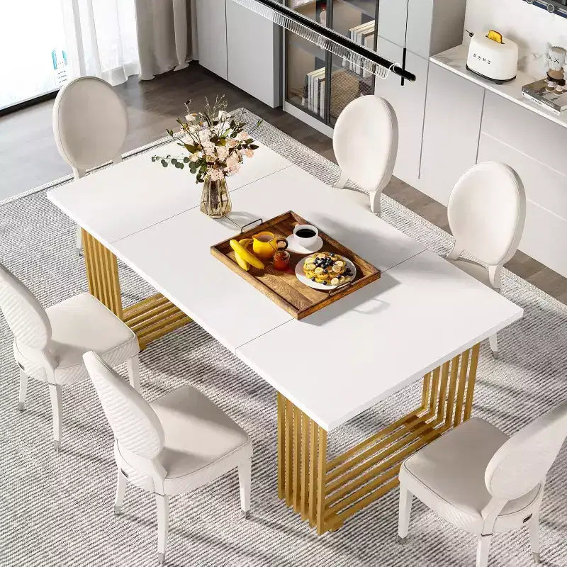 Table à manger moderne pour 6-8 personnes