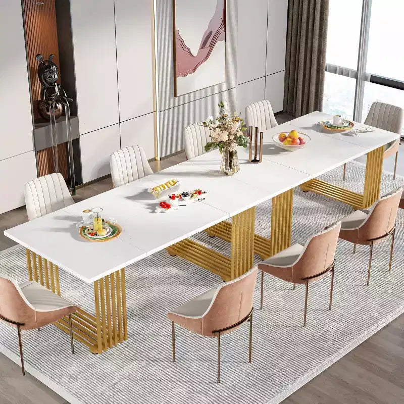 Table à manger moderne pour 6-8 personnes