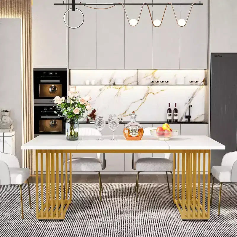 Table à manger moderne pour 6-8 personnes