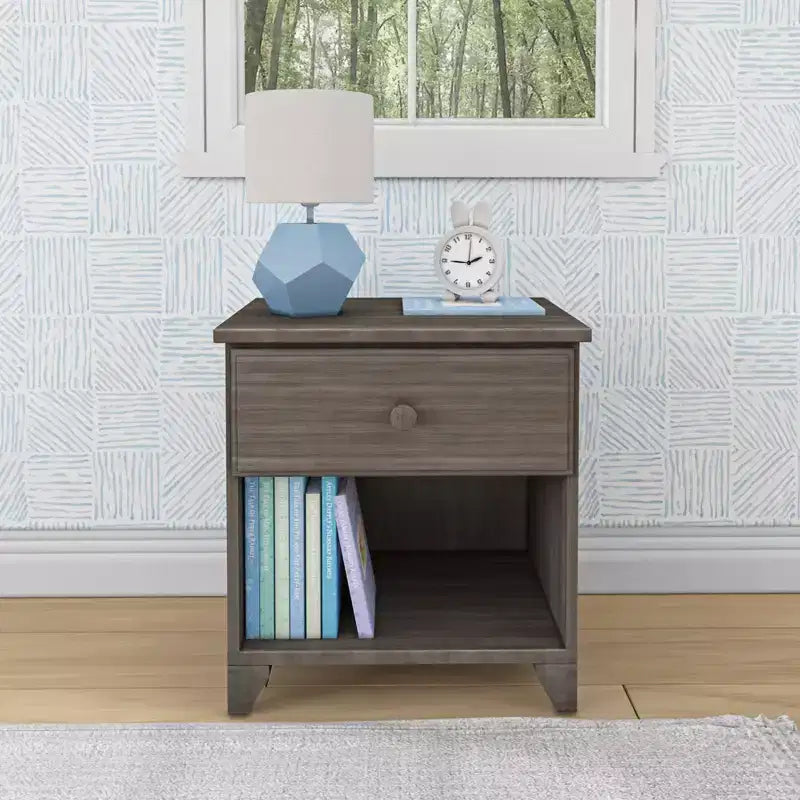 Table de chevet classique en bois avec 1 tiroir, pour enfant / Table d'appoint / Petite table de chevet