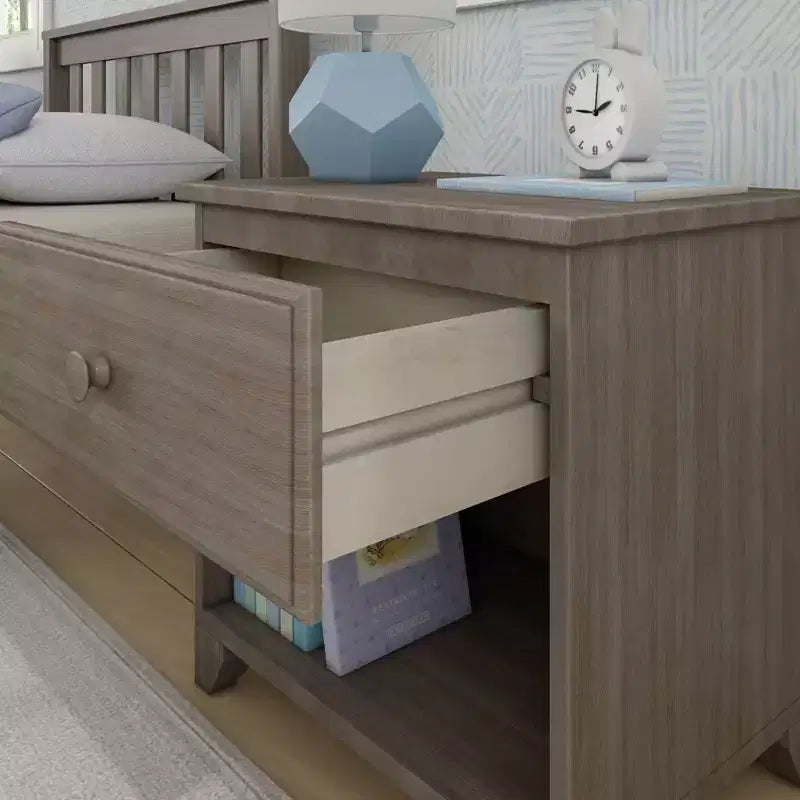Table de chevet classique en bois avec 1 tiroir, pour enfant / Table d'appoint / Petite table de chevet