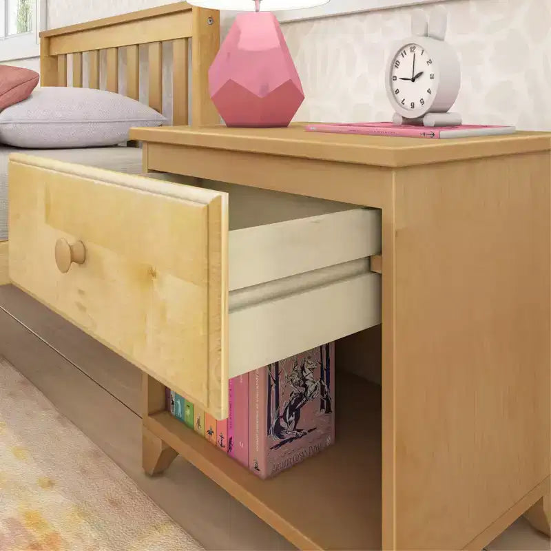 Table de chevet classique en bois avec 1 tiroir, pour enfant / Table d'appoint / Petite table de chevet