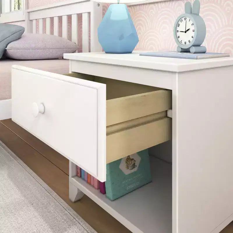 Table de chevet classique en bois avec 1 tiroir, pour enfant / Table d'appoint / Petite table de chevet