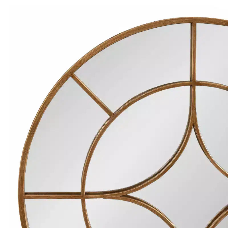 Miroir Mural Rond Moderne, Miroir Circulaire Encadré avec Revêtement Métallique