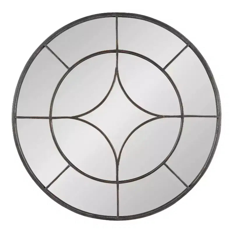 Miroir Mural Rond Moderne, Miroir Circulaire Encadré avec Revêtement Métallique