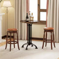 Tabouret de bar pivotant avec assise rembourrée et structure en bois d'hévéa