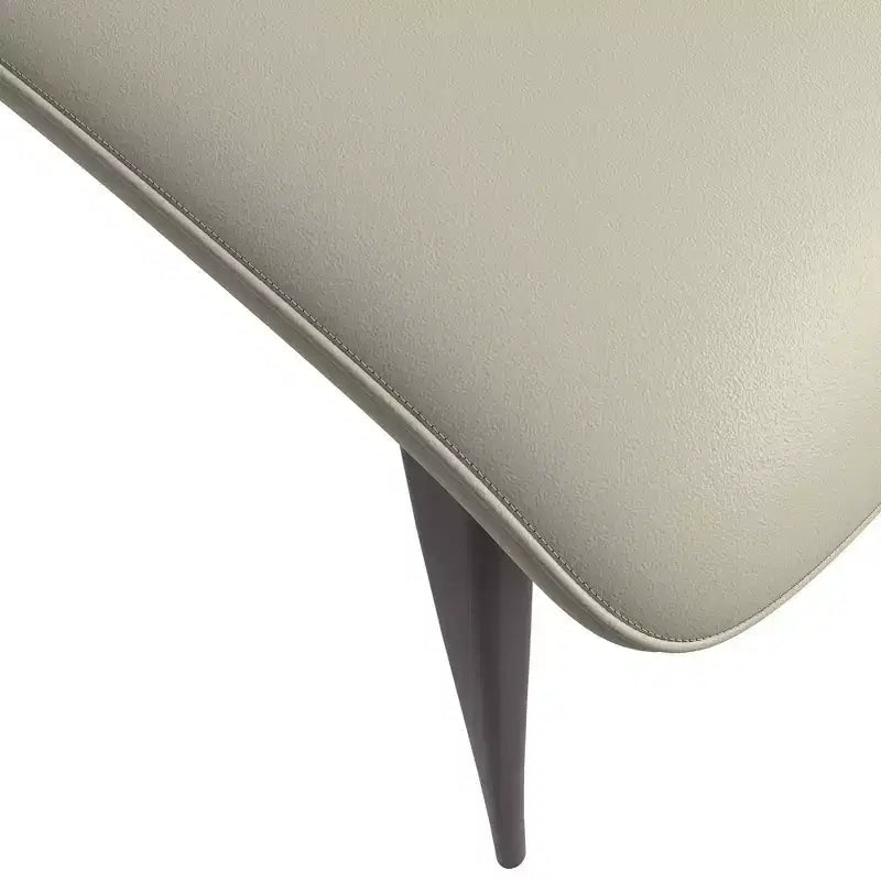 Chaise de salle à manger moderne en cuir PU - Chaise d'appoint ergonomique à dossier incurvé