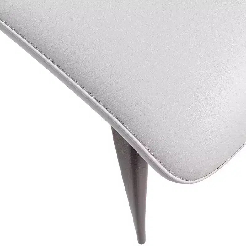 Chaise de salle à manger moderne en cuir PU - Chaise d'appoint ergonomique à dossier incurvé
