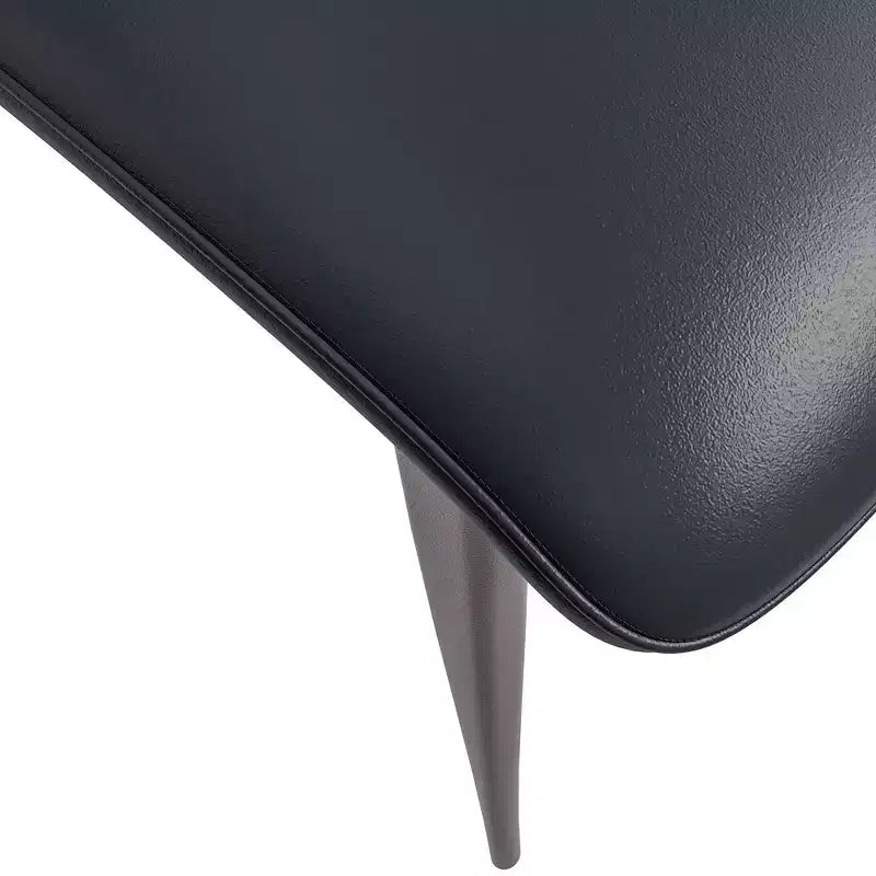 Chaise de salle à manger moderne en cuir PU - Chaise d'appoint ergonomique à dossier incurvé