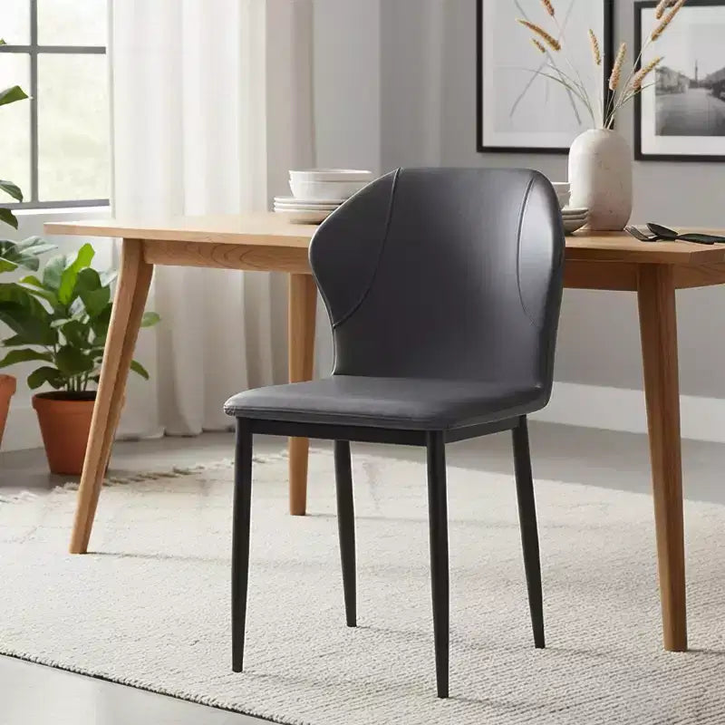Chaise de salle à manger moderne capitonnée en tissu - Chaise d'appoint ergonomique