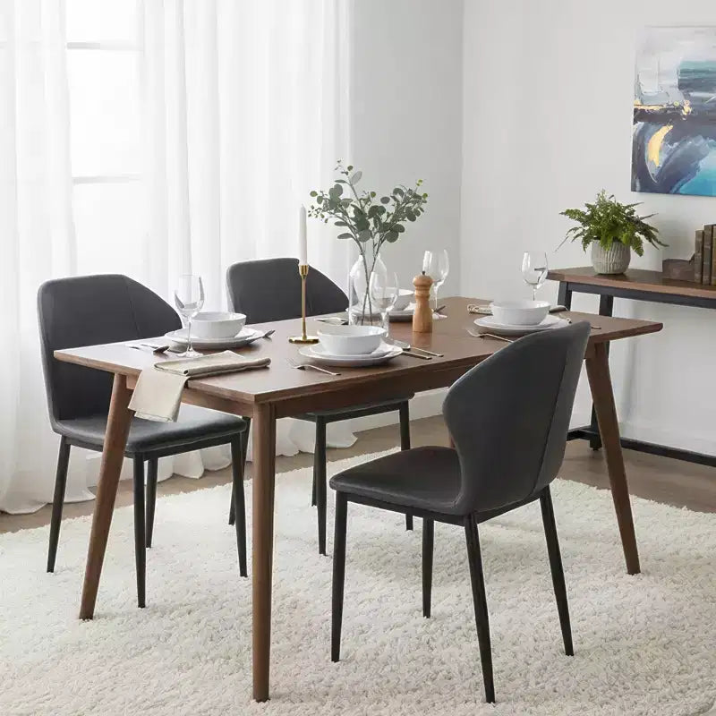 Chaise de salle à manger moderne capitonnée en tissu - Chaise d'appoint ergonomique