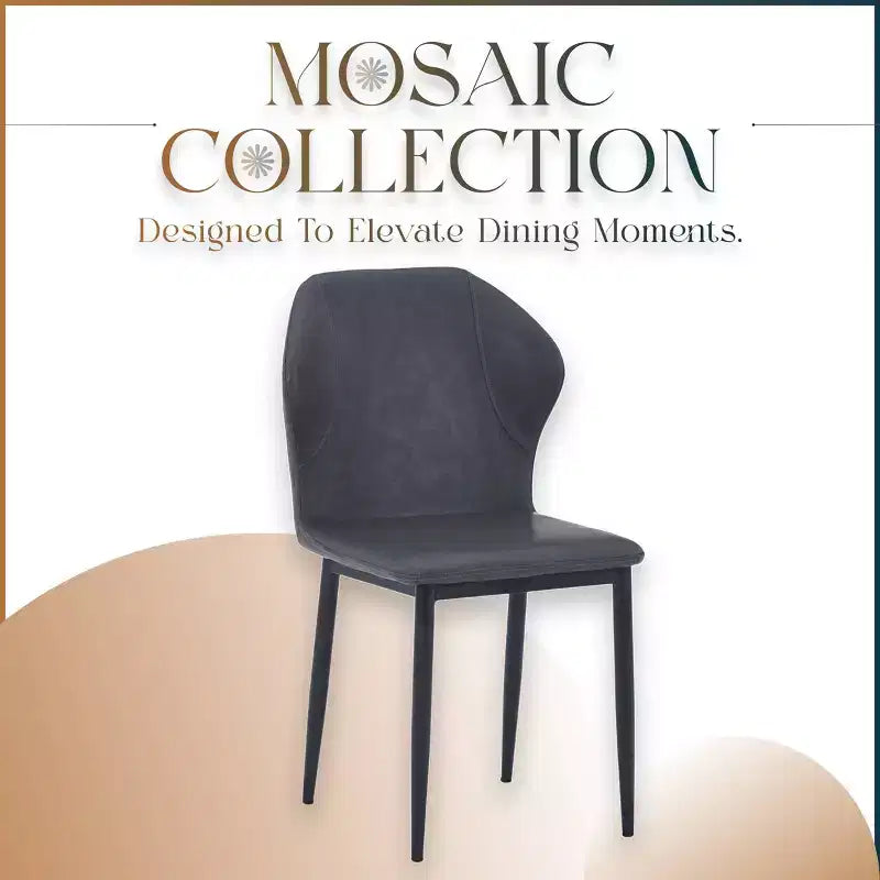 Chaise de salle à manger moderne capitonnée en tissu - Chaise d'appoint ergonomique