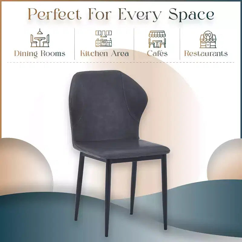 Chaise de salle à manger moderne capitonnée en tissu - Chaise d'appoint ergonomique