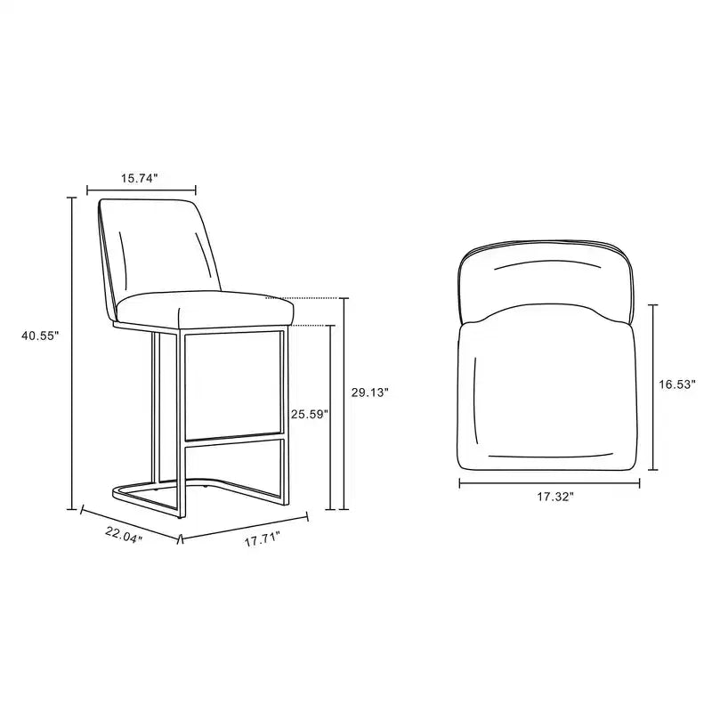 Confort Lot de 2 tabourets de bar