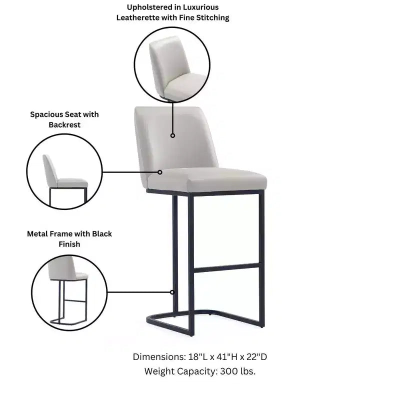 Confort Lot de 2 tabourets de bar