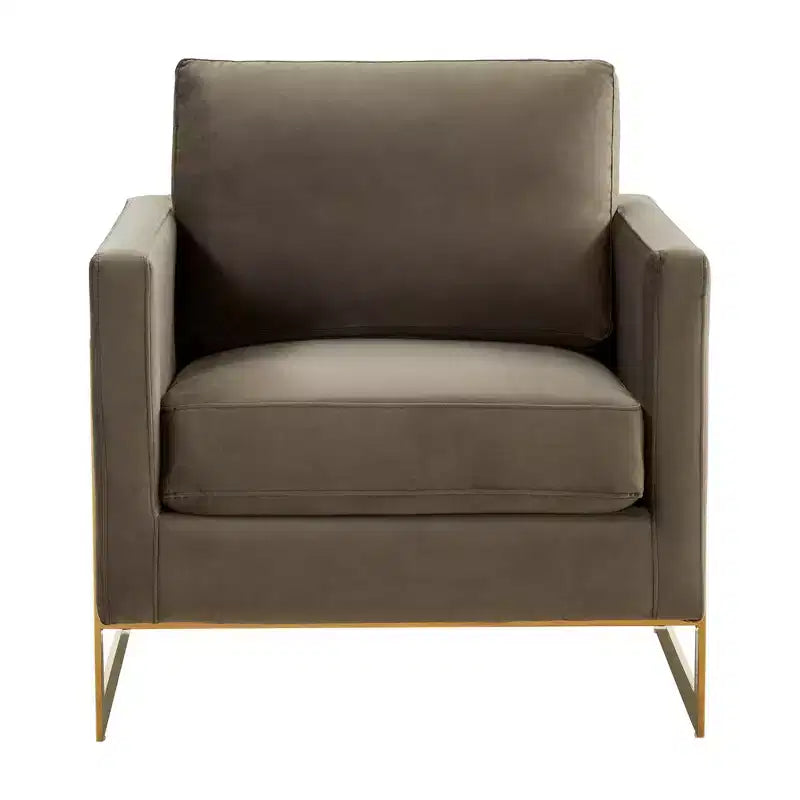 Fauteuil d'appoint rembourré - Fauteuil club moderne en velours