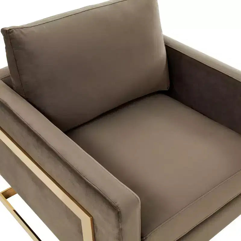 Fauteuil d'appoint rembourré - Fauteuil club moderne en velours